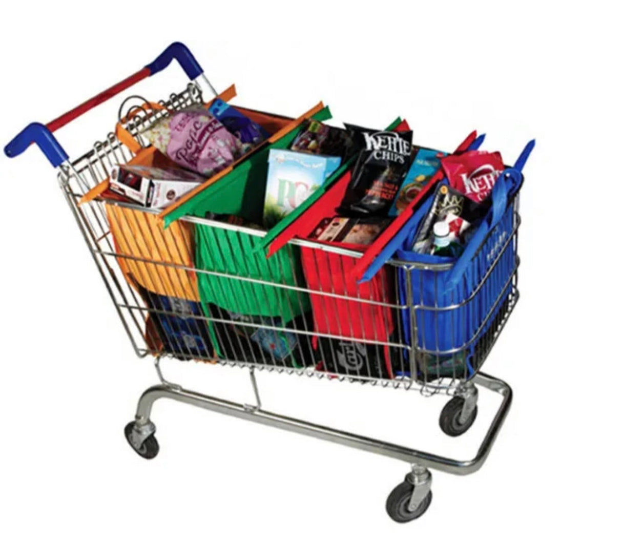 4-Piece Shopping Trolley Bags Organizer Set