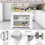 Kitchen Island Trolley Cart Storage Cabinet w/ Towel & Spice Rack Drawer