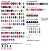 AIMEILI Soak Off UV LED Gel Nail Polish - Base And No Wipe Top Coat Kit Set 10ML