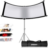 66x24 Inch Photo Studio Light Reflector/Diffuser with Carrying Bag, 4-in-1 Clamshell Light Reflector for Photography Portrait Lighting Filming Shooting, Black/White/Gold/Silver