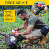 Outdoor Professional Survival Kit - 20 in 1 Tactical Gear for Camping Hunting Hiking and Adventures | Equipment Including First Aid Kit, Knife, Flashlight + Tools | Gifts for Men Dad Husband