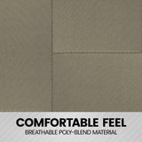 Car Seat Covers Full Set in Solid Beige – Front and Rear Split Bench Seat, Easy to Install for Auto Trucks Van SUV Car