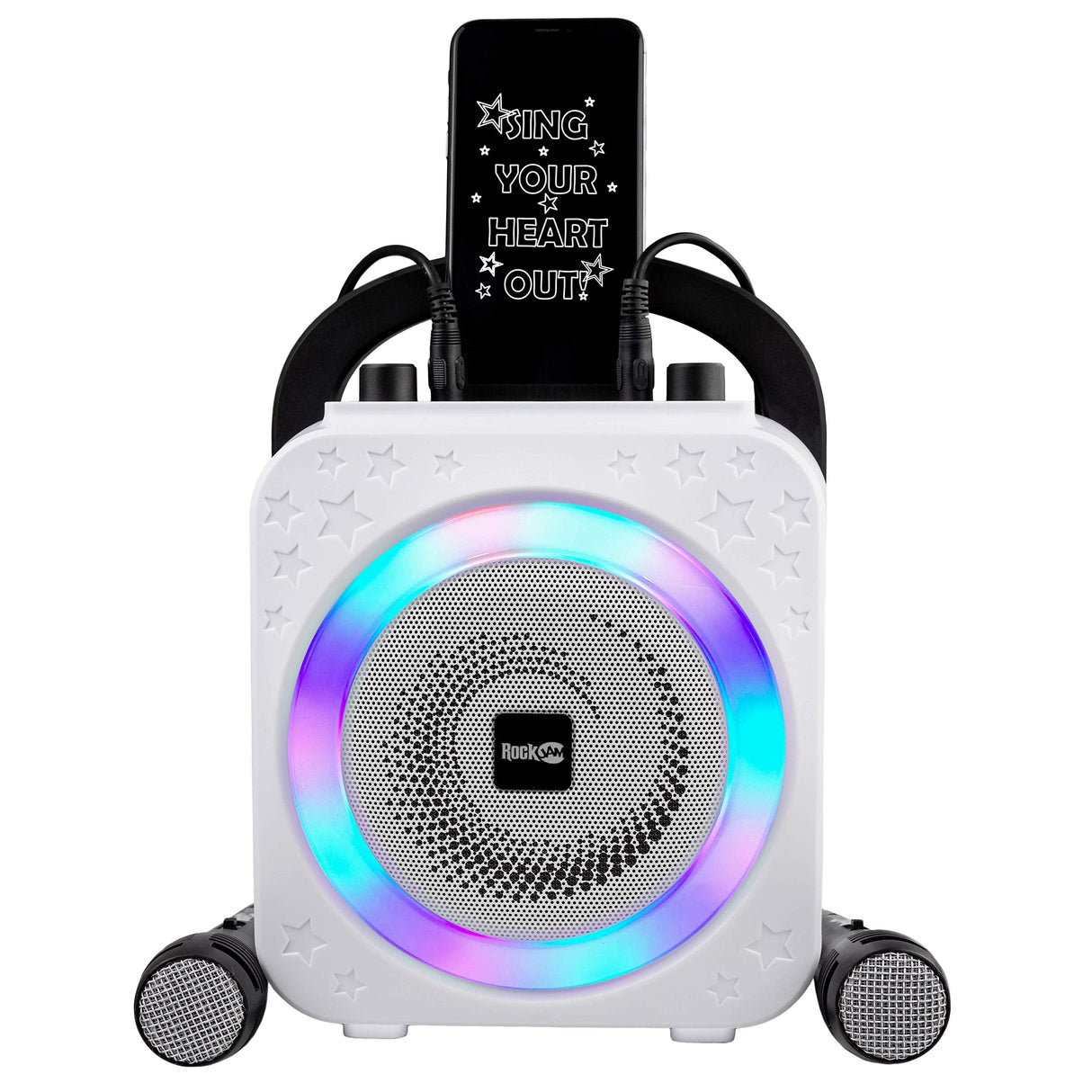 The RockJam Party Karaoke Machine With Bluetooth, 10Watt Speaker & Two Microphones