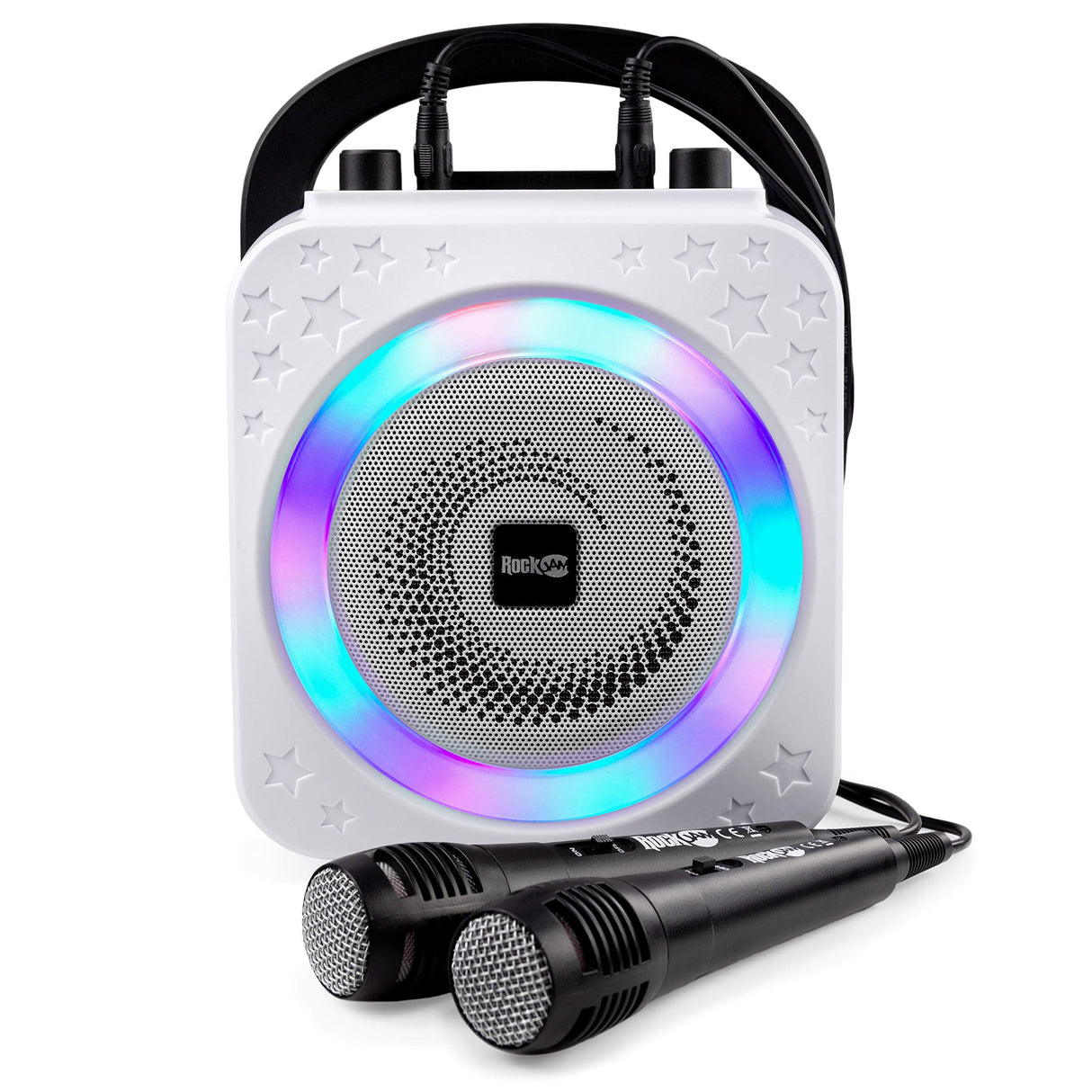 The RockJam Party Karaoke Machine With Bluetooth, 10Watt Speaker & Two Microphones