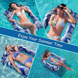 Hammock Inflatable Pool Chair Float,FORPET Water Hammock Lounges with Multi-Purpose Swimming Pool Accessories, Water Floating Lounge Bed Sofa for Outdoor, Beach, Pool