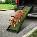 Pet Scene Dog Ramp Pet Ramps Foldable Ladder Steps Stairs Portable Car Step Travel 68KG with Artificial Grass