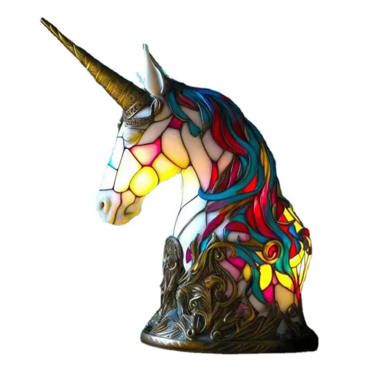 Unicorn Table Lamp Decor Cartoon Night Light Tablescape Decorations Desk Lamp