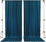 10 feet x 8 feet Polyester Backdrop Drapes Curtains Panels with Rod Pockets - Wedding Ceremony Party Home Window Decorations - Black (DRAPE-5X8-BLACK)