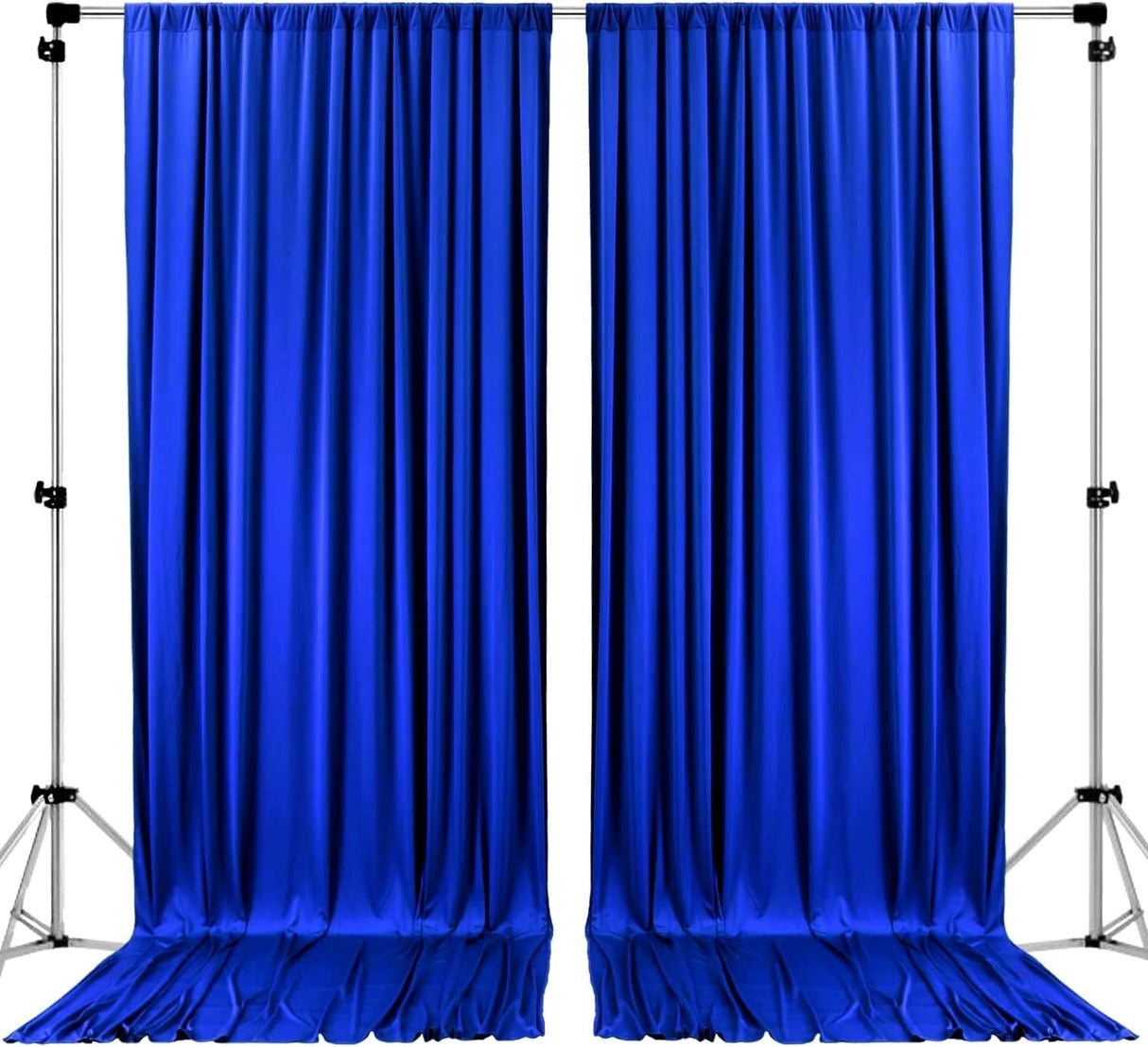 10 feet x 8 feet Polyester Backdrop Drapes Curtains Panels with Rod Pockets - Wedding Ceremony Party Home Window Decorations - Black (DRAPE-5X8-BLACK)