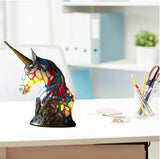 Unicorn Table Lamp Decor Cartoon Night Light Tablescape Decorations Desk Lamp