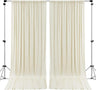 10 feet x 8 feet Polyester Backdrop Drapes Curtains Panels with Rod Pockets - Wedding Ceremony Party Home Window Decorations - Black (DRAPE-5X8-BLACK)