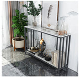 Marble Stone Console Entryway Table Sofa Side Table Kitchen Dining Room Shelves