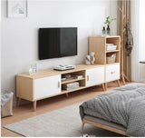 120cm Modern TV Stand Cabinet Wood Entertainment Unit Shelf Storage Maple