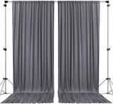 10 feet x 8 feet Polyester Backdrop Drapes Curtains Panels with Rod Pockets - Wedding Ceremony Party Home Window Decorations - Black (DRAPE-5X8-BLACK)