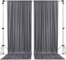 10 feet x 8 feet Polyester Backdrop Drapes Curtains Panels with Rod Pockets - Wedding Ceremony Party Home Window Decorations - Black (DRAPE-5X8-BLACK)