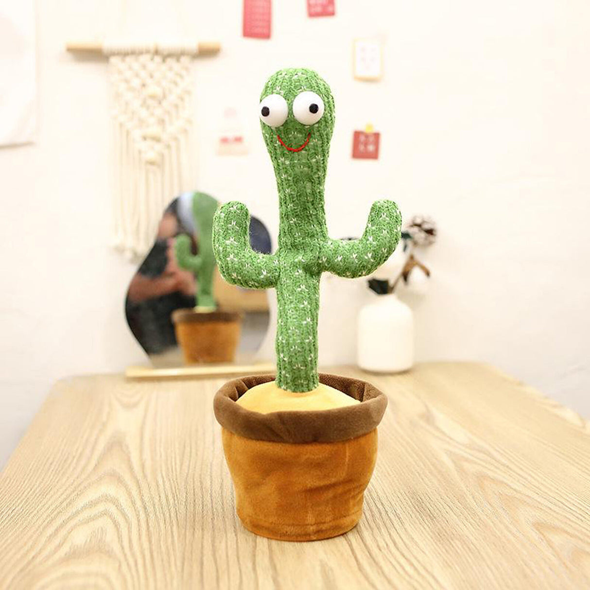 Cactus Plush Toy,Sing Cactus Mimicking Toy,Funny Dancing Cactus Plush Toy,Cute Talking and Dancing Cactus Plush Toy Electronic Shake (USB)