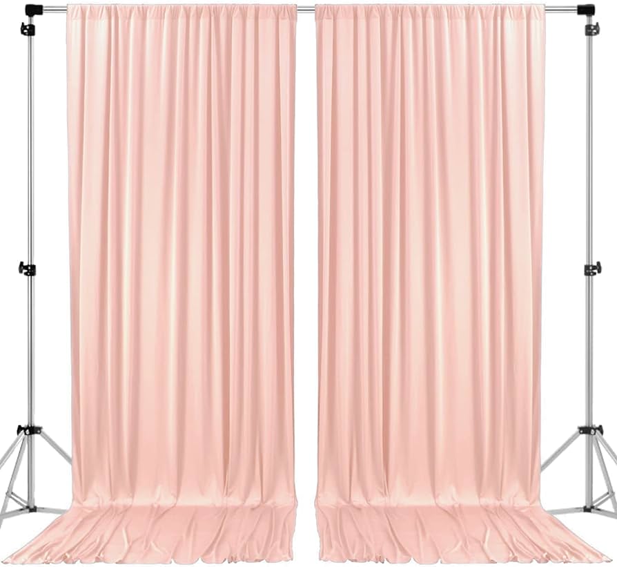 10 feet x 8 feet Polyester Backdrop Drapes Curtains Panels with Rod Pockets - Wedding Ceremony Party Home Window Decorations - Black (DRAPE-5X8-BLACK)