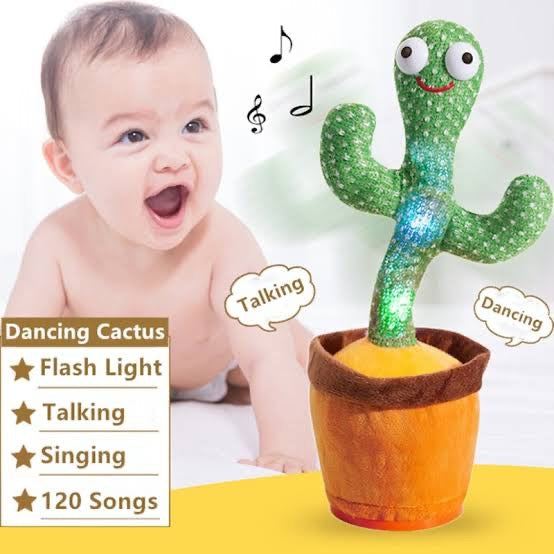 Cactus Plush Toy,Sing Cactus Mimicking Toy,Funny Dancing Cactus Plush Toy,Cute Talking and Dancing Cactus Plush Toy Electronic Shake (USB)