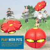 Pet Toy Flying Saucer Ball, Flying Saucer Ball Dog Toy with 3 Light Models for Interactive Dog,Cats, Children's Foot Ball,Outdoor Games,Camping Games