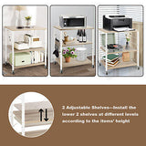 3-Tier Kitchen Rolling Shelf Trolley Mobile Storage Cart Printer Stand