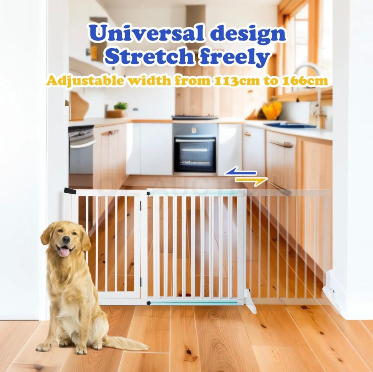 Pet Puppy Gate Dog Fence Safety Guard Indoor Wooden Playpen Foldable