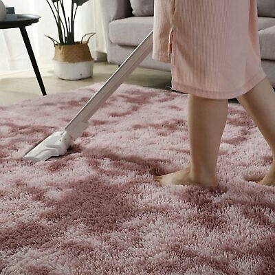 Soft Large Plush Floor Carpet Fluffy Area Rug Pad Mat Shaggy Bedroom Living Room