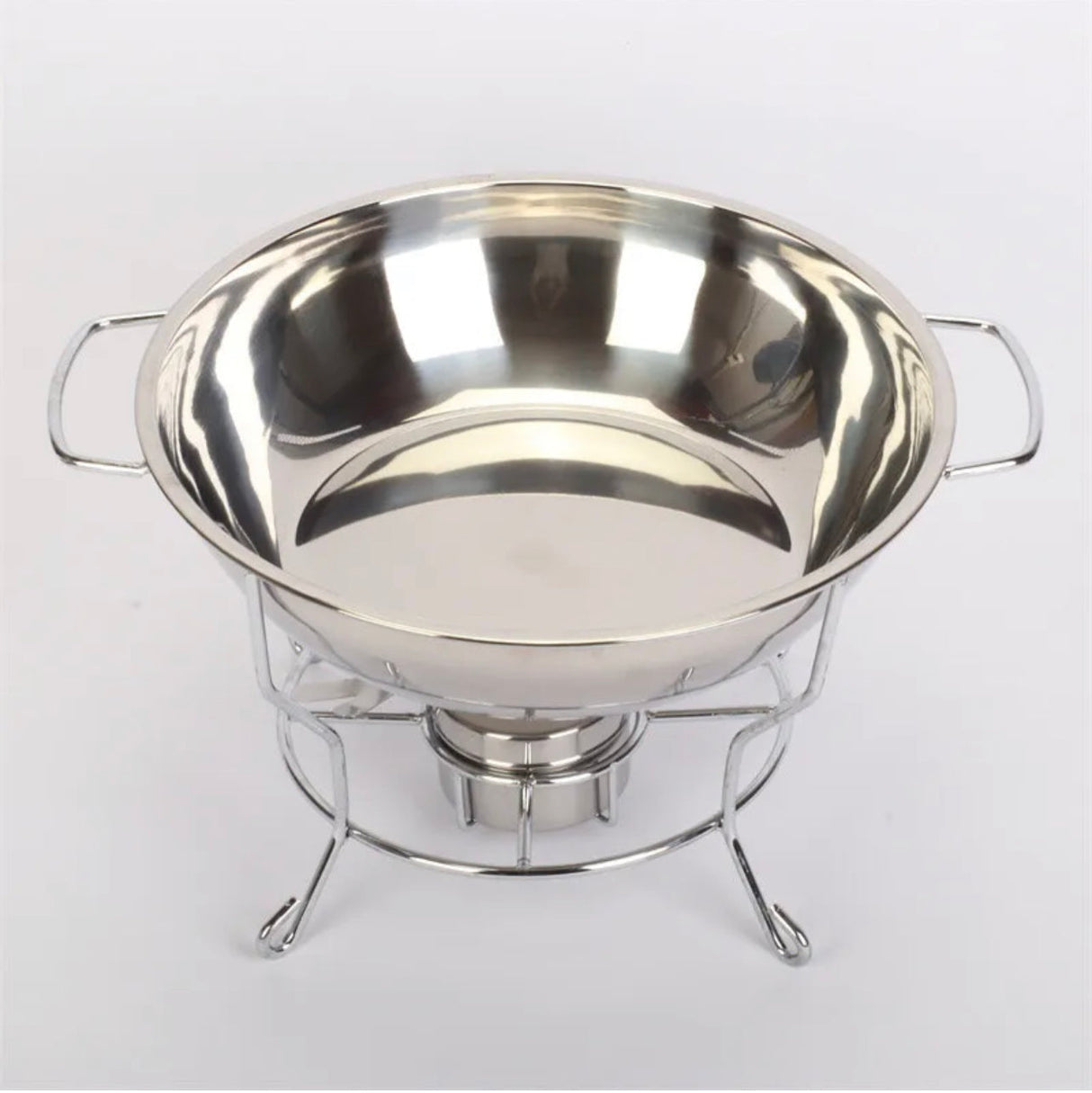 6L Stainless Steel Hotpot Chafing Dish Alcohol Stove Heater Buffet Food Warmer