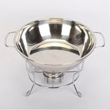 6L Stainless Steel Hotpot Chafing Dish Alcohol Stove Heater Buffet Food Warmer