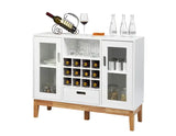 Wood Wine Storage Cabinet Sideboard Console Buffet Server w/ Wine Rack & Drawer