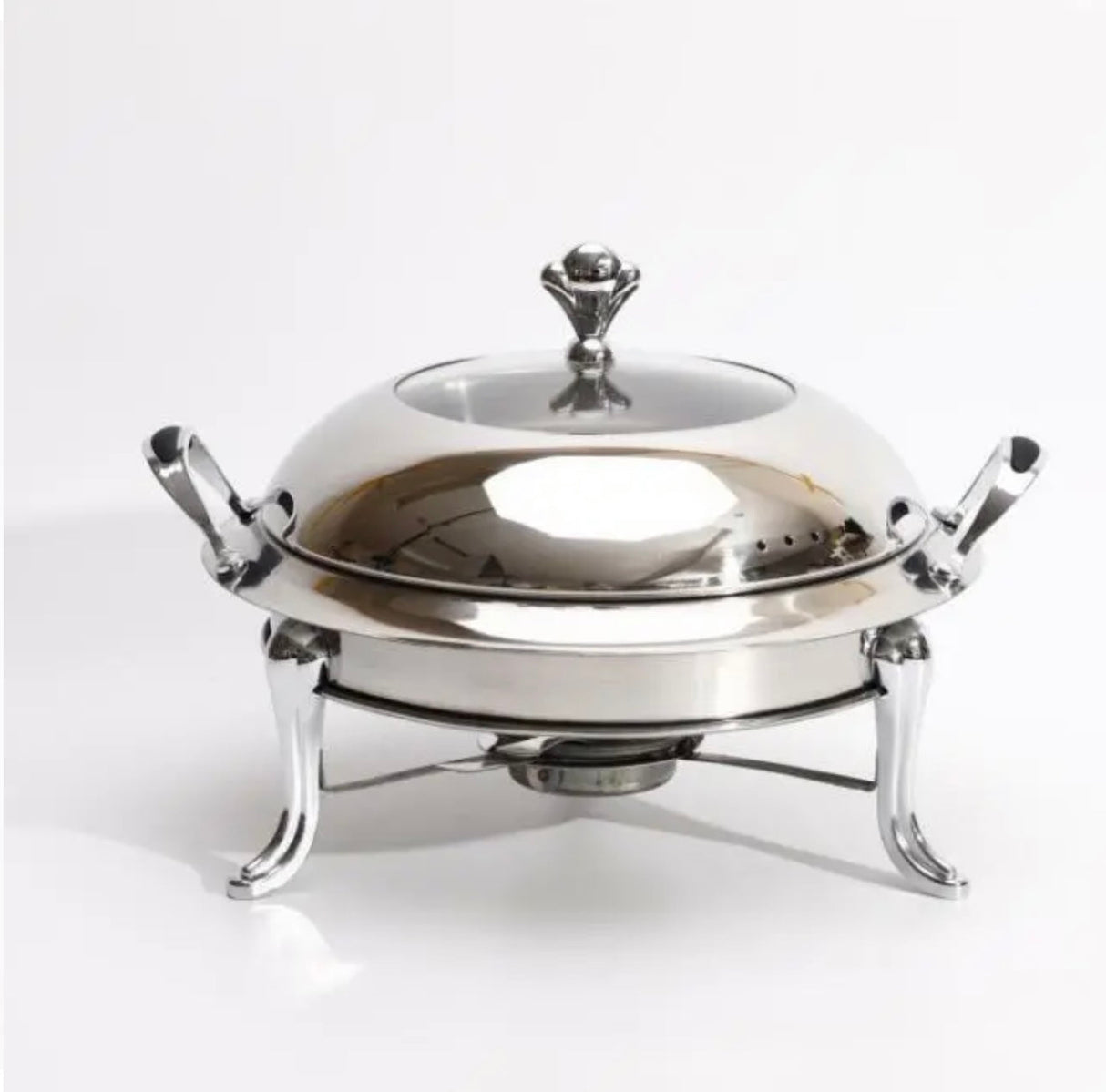 Commercial Chafing Dish Stainless Steel Round Buffet Warmer Alcohol Stove