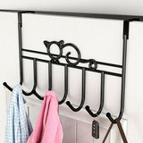 7 Hooks Clothes Storage Towel Coat Bag Hanging Rack Over The Door Hook Hanger