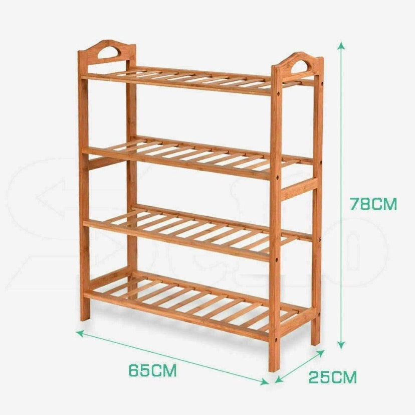 4 Tiers Bamboo Shoe Rack