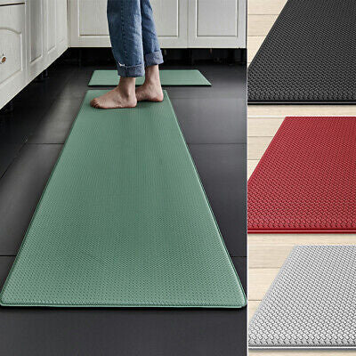 Non-Slip Waterproof Kitchen Door Mat Home Floor Rug Carpet Anti-Oil Easy Clean