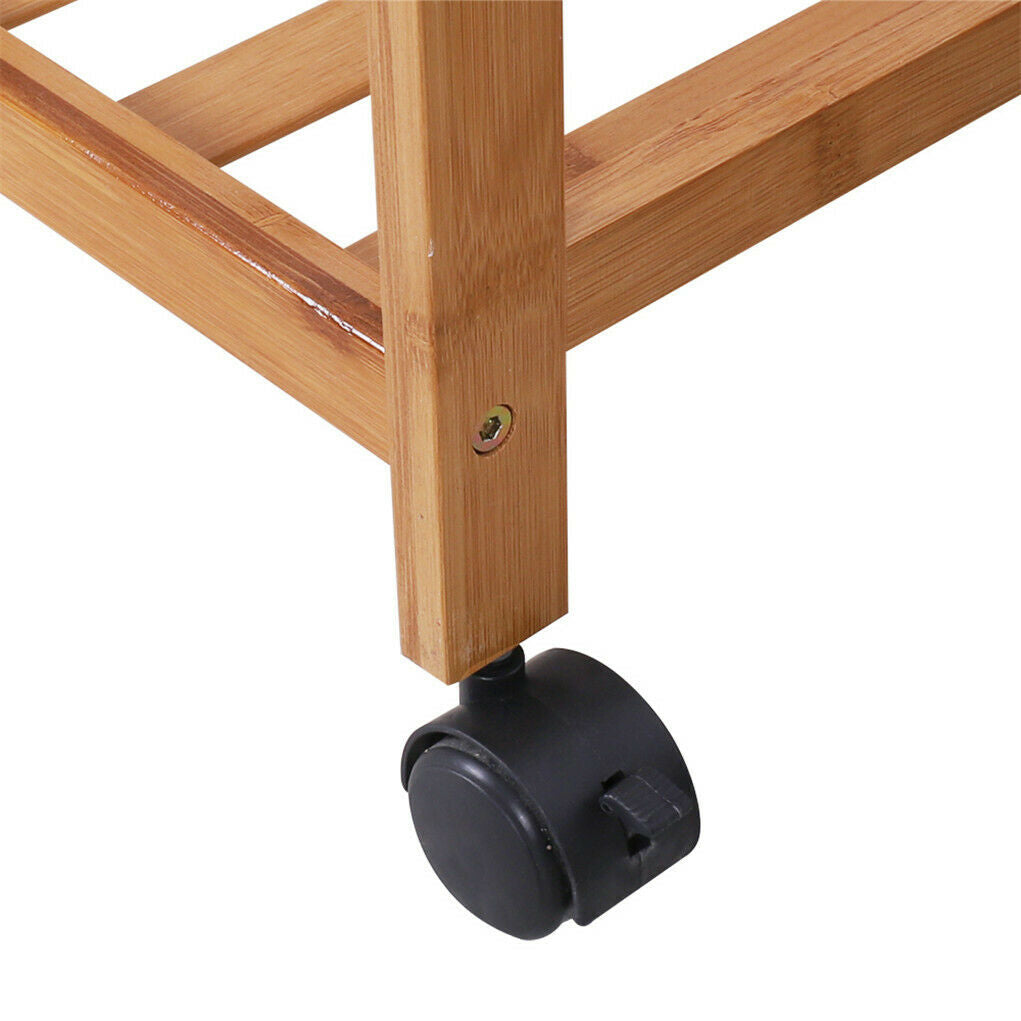 Strong Wooden Clothes Rack With Wheels