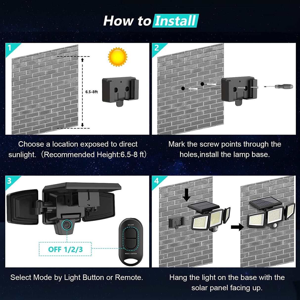 Solar Outdoor Lights (3 Pack)