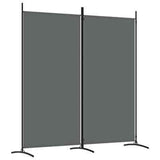 2-Panel Room Divider Anthracite 175x180 cm Fabric