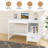 Computer Desk Laptop Workstation Drawers Shelf Student Study Home Office