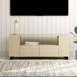 TV Entertainment Unit Stand Media Console Cabinet With Wheels Display Table