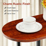 Side Table 2-Tier Coffee Table Oval Narrow End Table Bedside Sofa Table