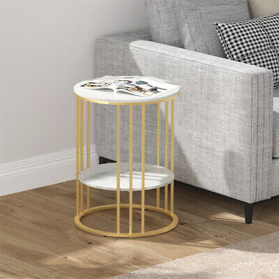 Premium Marble Sofa Side Table Corner Coffee Table End Table Bedside Table Gold