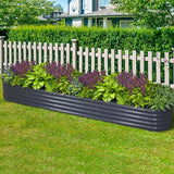 Galvanised Raised Garden Bed Steel Instant Planter 320X80X42CM