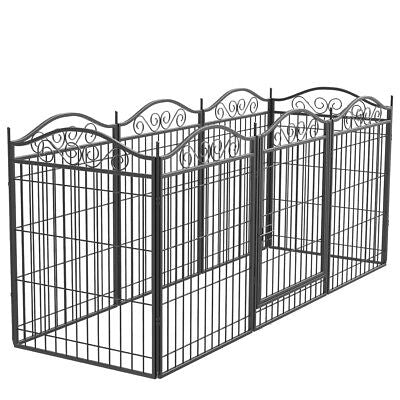 Dog Playpen Outdoor Yard Dog Fence Exercise Pen with Door for XXL Large Pet Dogs