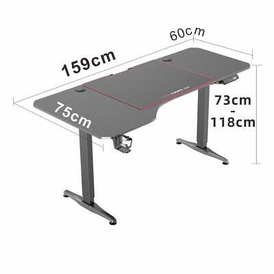 Gaming Standing Desk Home Office Lift Electric Height Adjustable Sit To Stand Wo