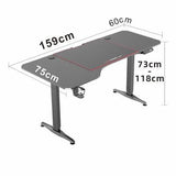 Gaming Standing Desk Home Office Lift Electric Height Adjustable Sit To Stand Wo