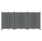 6-Panel Room Divider Living Room Bedroom Partition Privacy Protection Screen Room Separator Folding Dressing Wall Anthracite Fabric