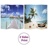 Folding Room Divider Print 160 x 170 Beach