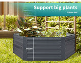 Garden Bed Planter Raised Coated Steel Veggie Beds Hexagon 130x130x46cm