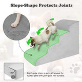 Dog Stairs for Small Dogs, 4 Tiers High Density Foam Dog Steps 52cm High, Non-Slip Dog Stairs for High Bed Couch, Dog Ramps for Injured Older Pets, Strong Bearing Dog Bed Stairs