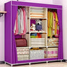 Portable Clothes Closet Canvas Wardrobe Storage Organiser Kids Rack Garment