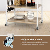 3-Tier Kitchen Rolling Shelf Trolley Mobile Storage Cart Printer Stand